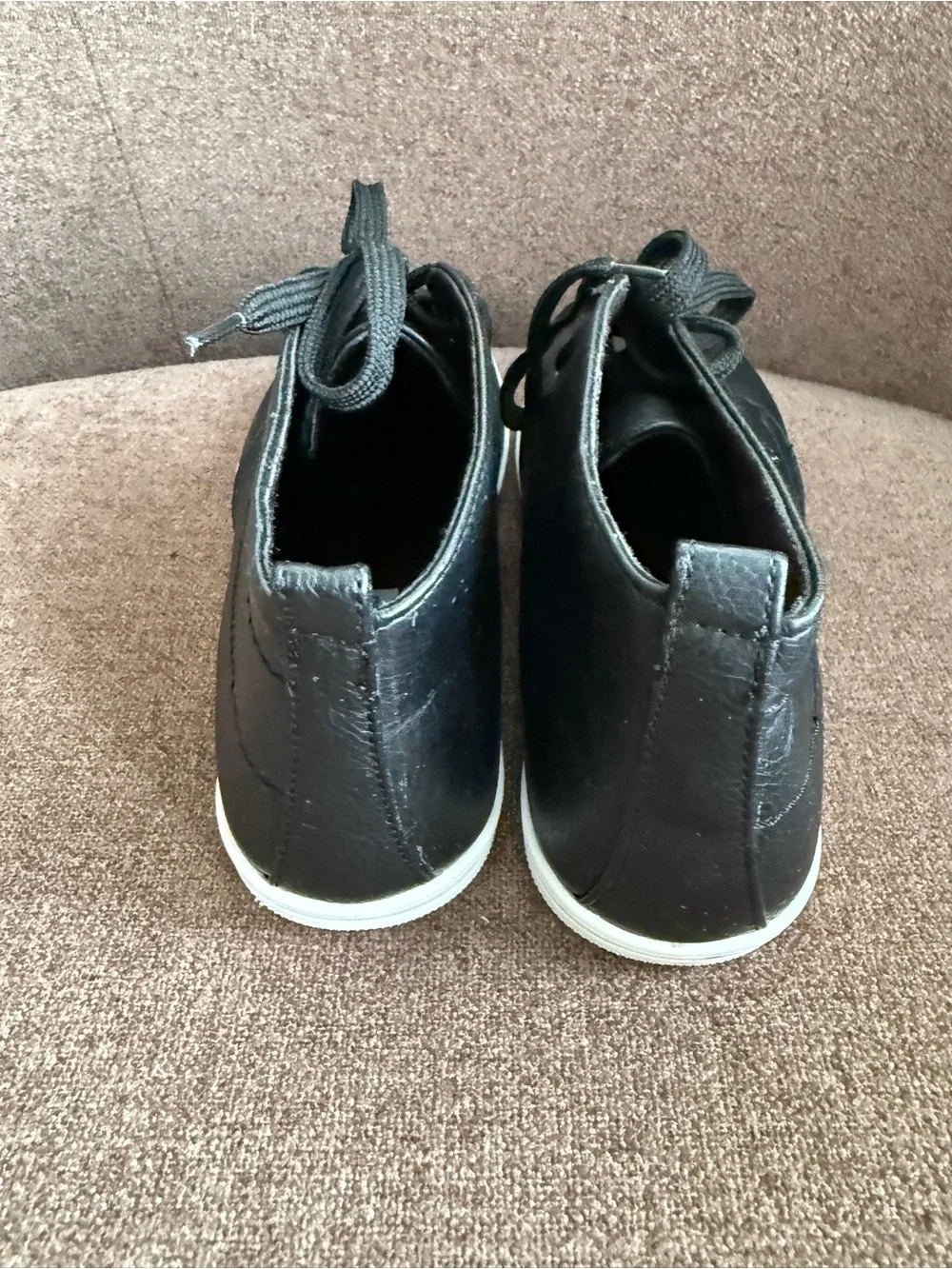 Kids Black Lace-Up Ankle Boots